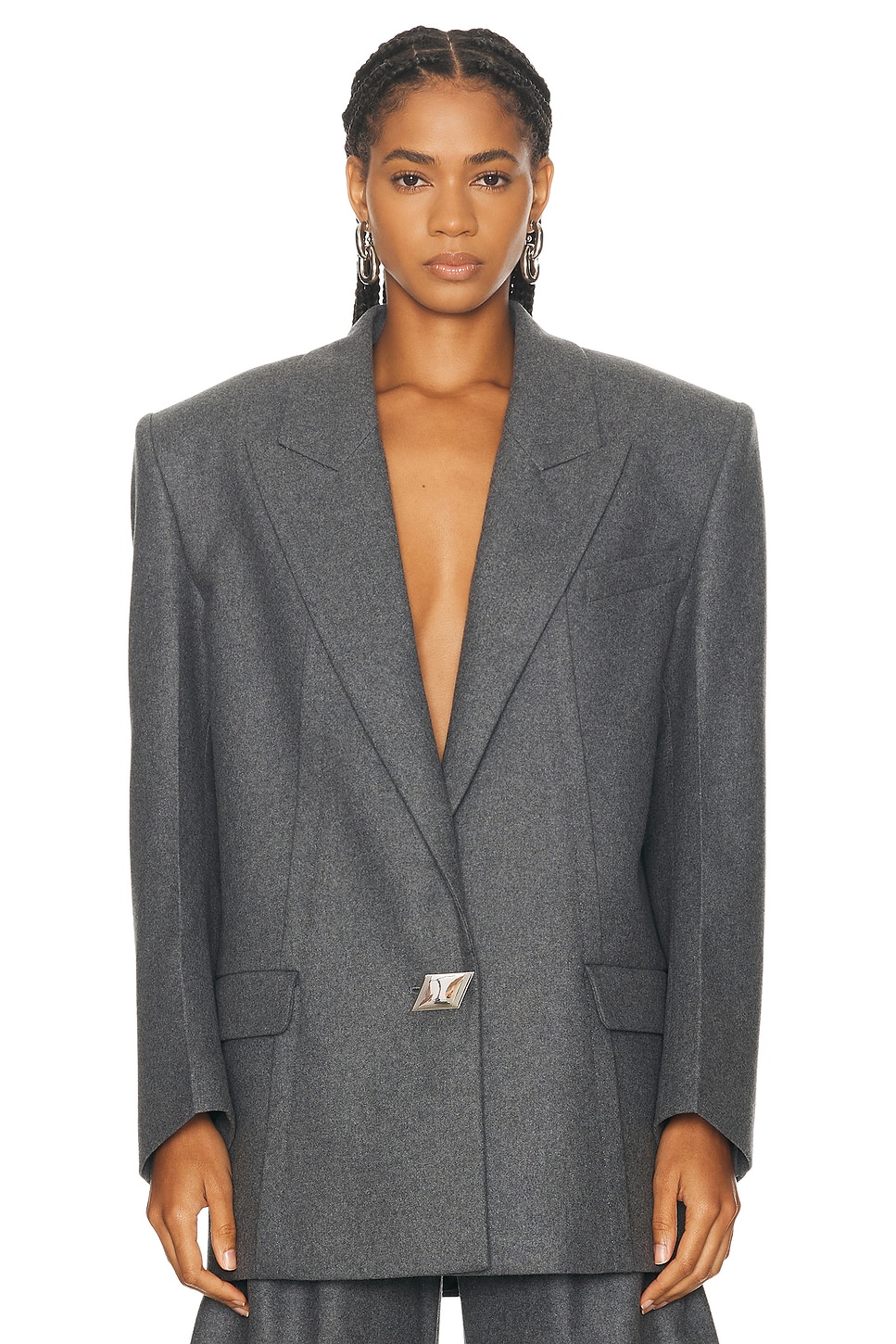 Image 1 of THE ATTICO Oversized Blazer in Grey