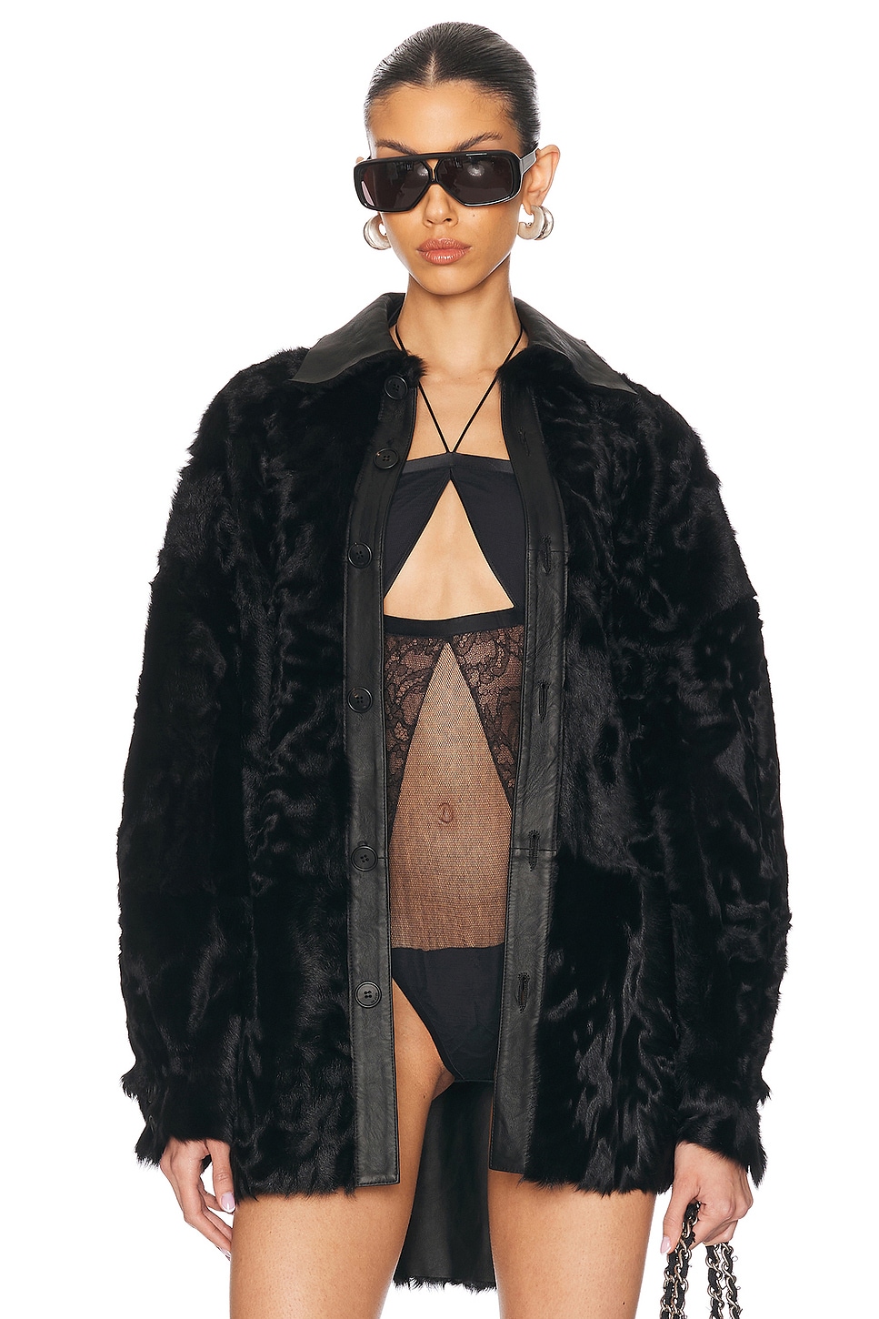 Image 1 of THE ATTICO Bomber Jacket in Black