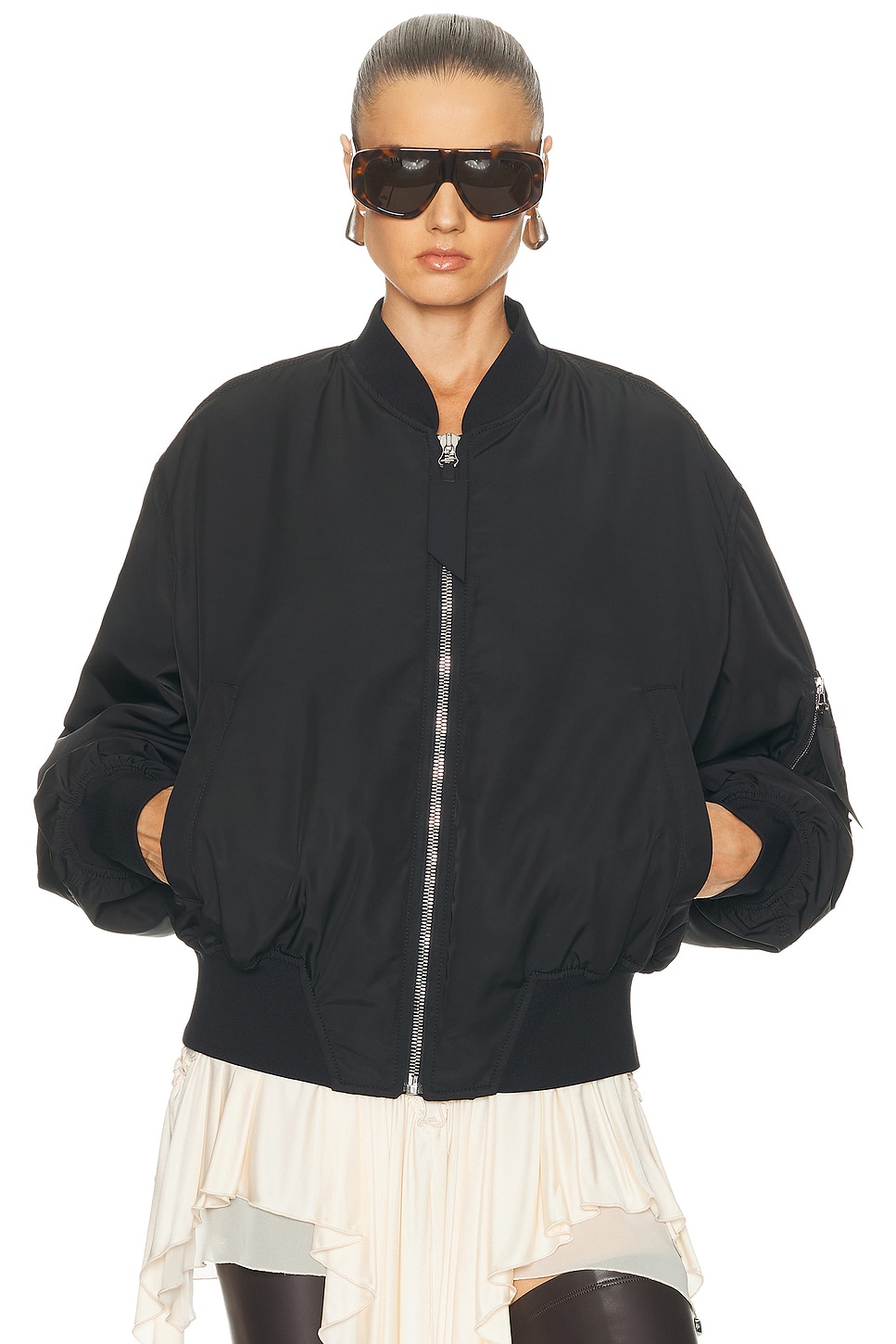 Image 1 of THE ATTICO Bomber Jacket in Black