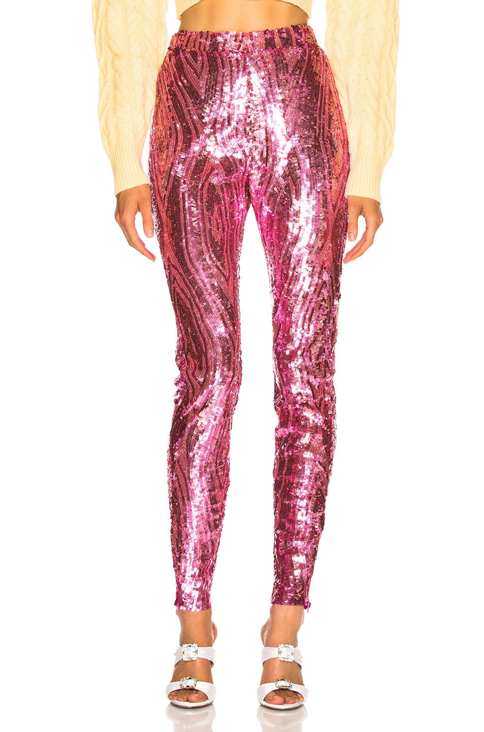 Image 1 of THE ATTICO Fay Sequined Pants in Pink