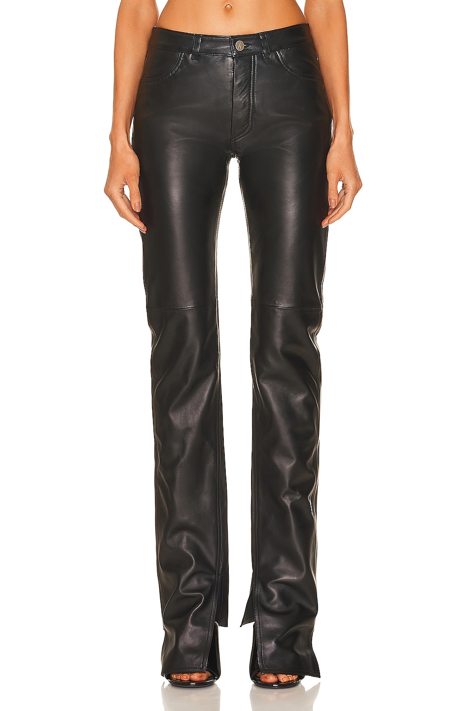 Image 1 of THE ATTICO Leather Pant in Black