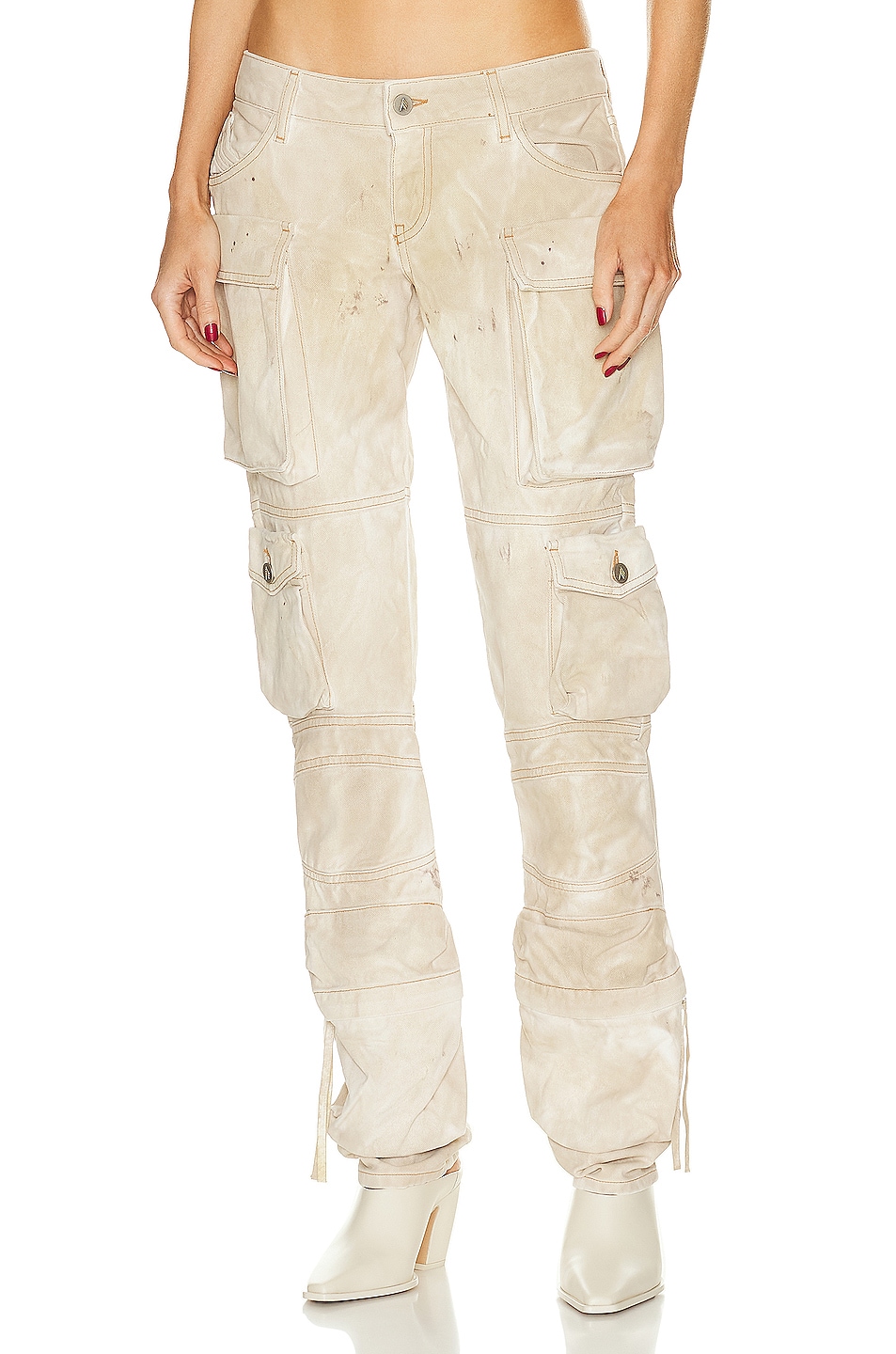Image 1 of THE ATTICO Essie Long Pant in Natural Marble