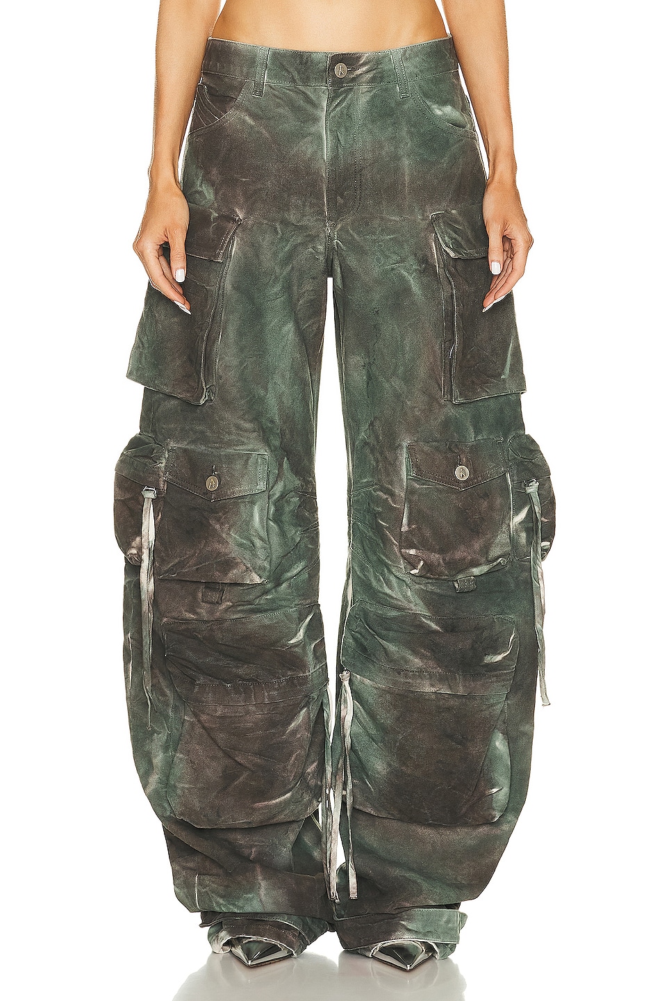 Image 1 of THE ATTICO Fern Long Pant in Stained Green