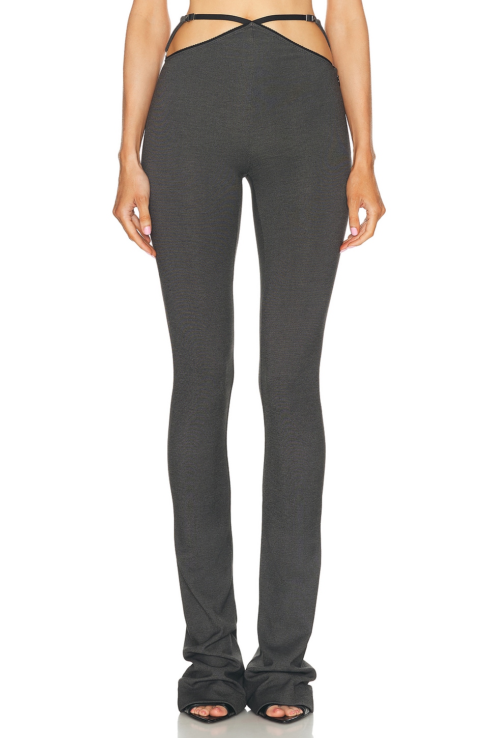 Image 1 of THE ATTICO Cut-out Flare Pant in Black & White