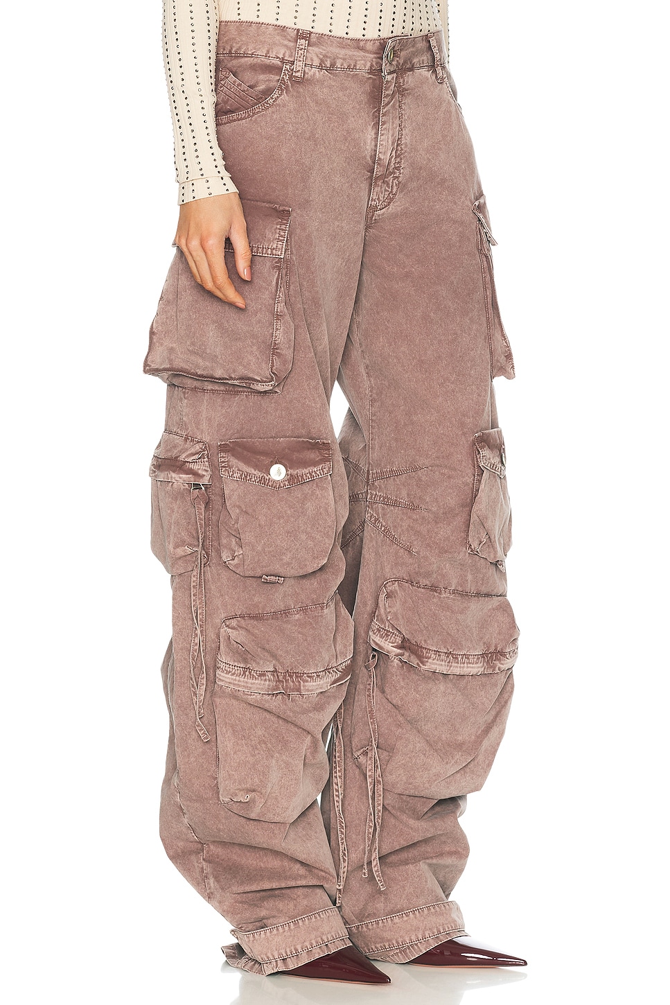 ATTICO WIDE LEG CARGO PANT