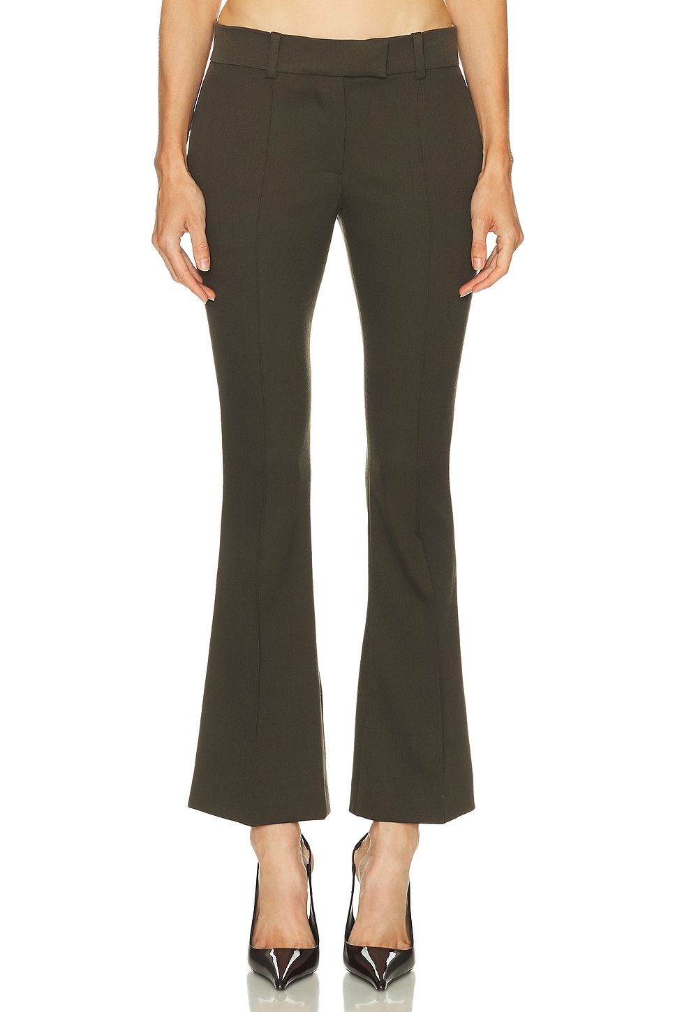 Image 1 of THE ATTICO Wool Long Pant in Brown