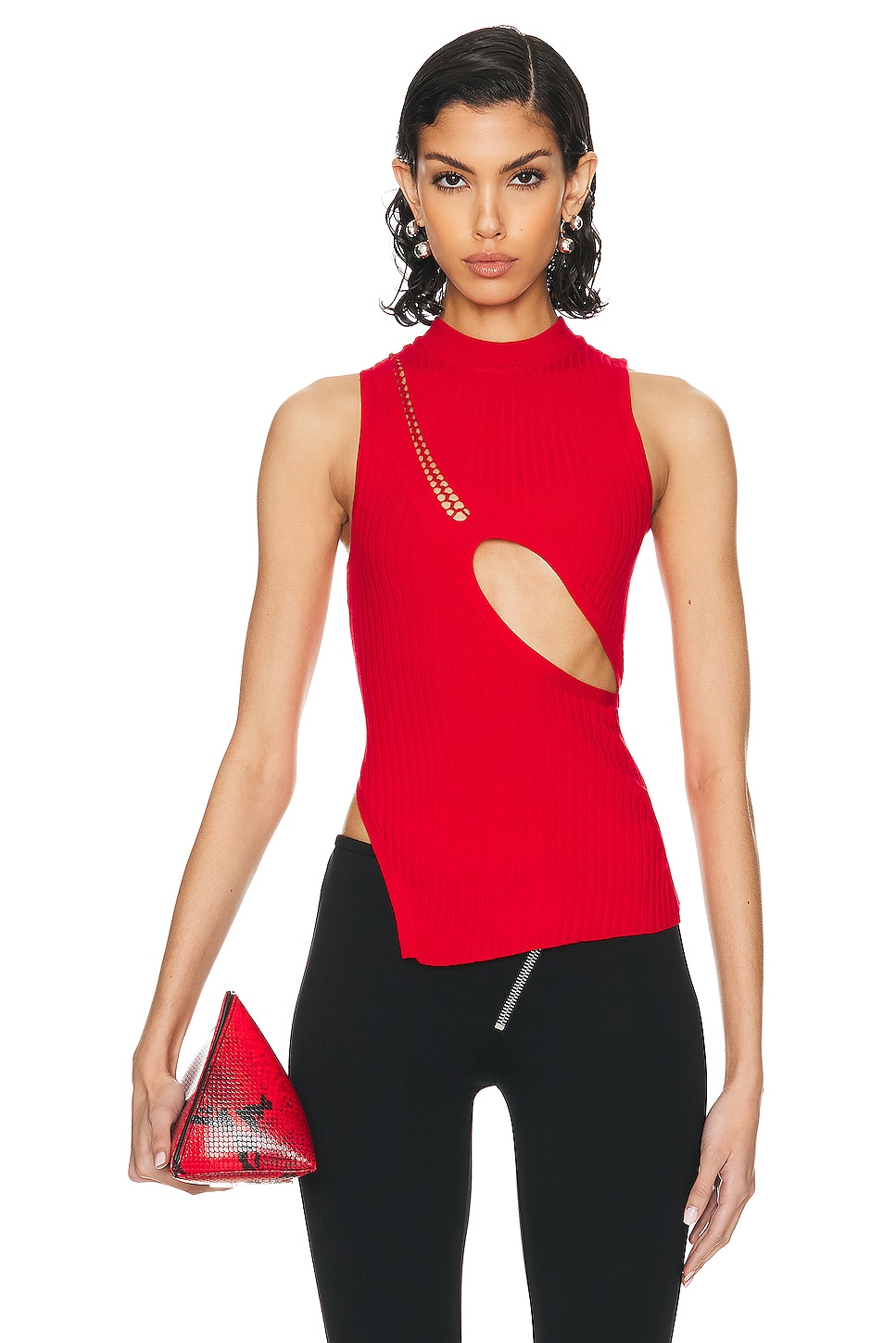 Image 1 of THE ATTICO Sleeveless Top in Red