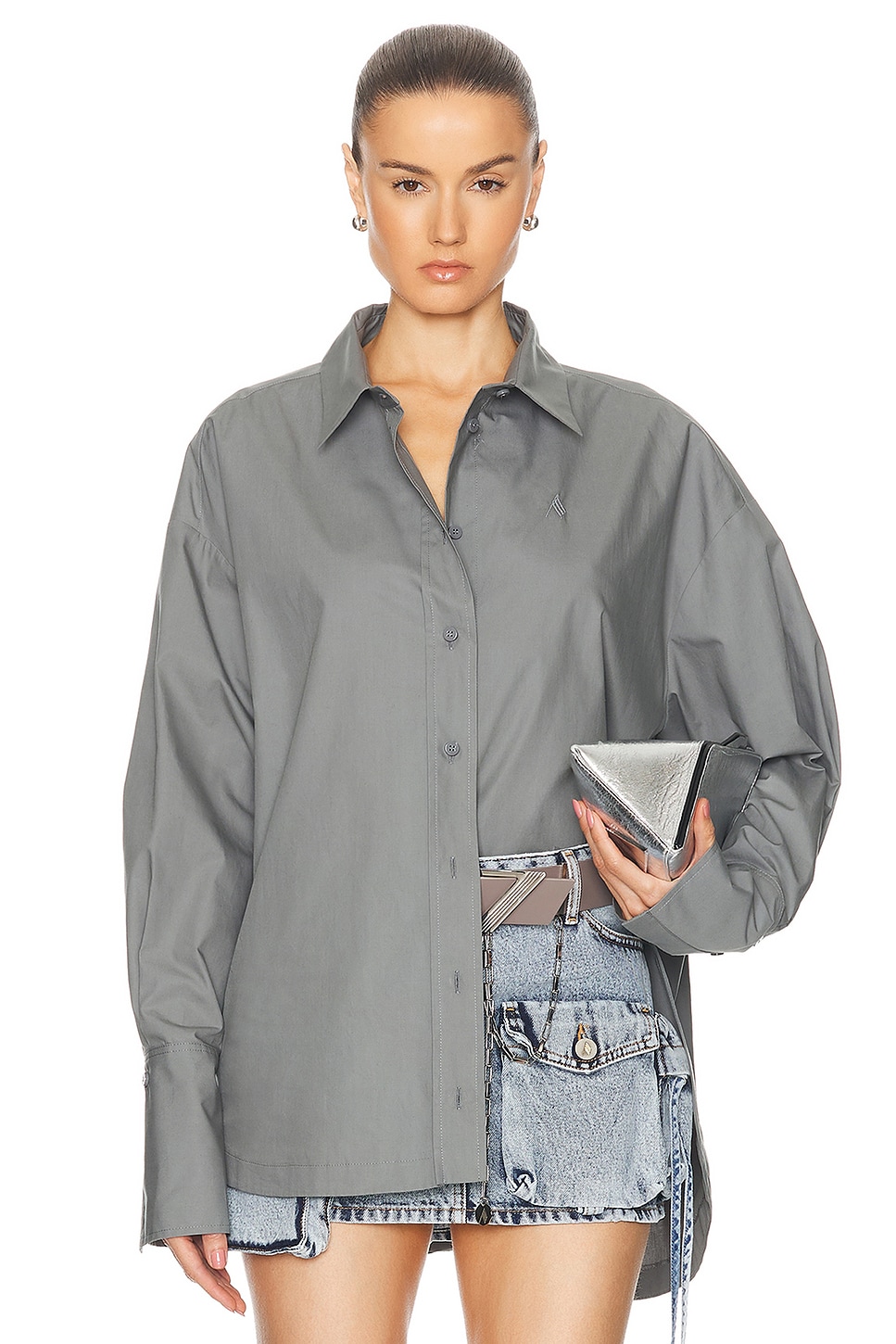 Image 1 of THE ATTICO Diana Shirt in Grey