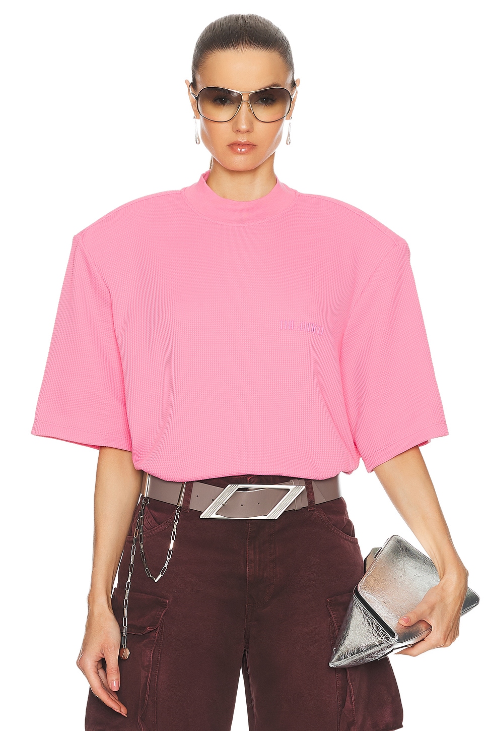 Image 1 of THE ATTICO Kilie T-shirt in Pink