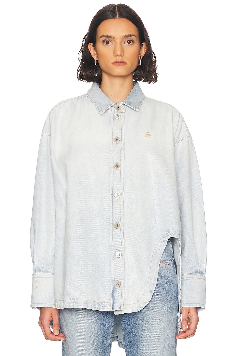 Image 1 of THE ATTICO Blouson Top in Sky Blue