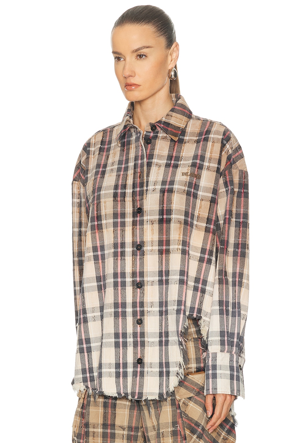 Attico Beige Diana Shirt In Neutral