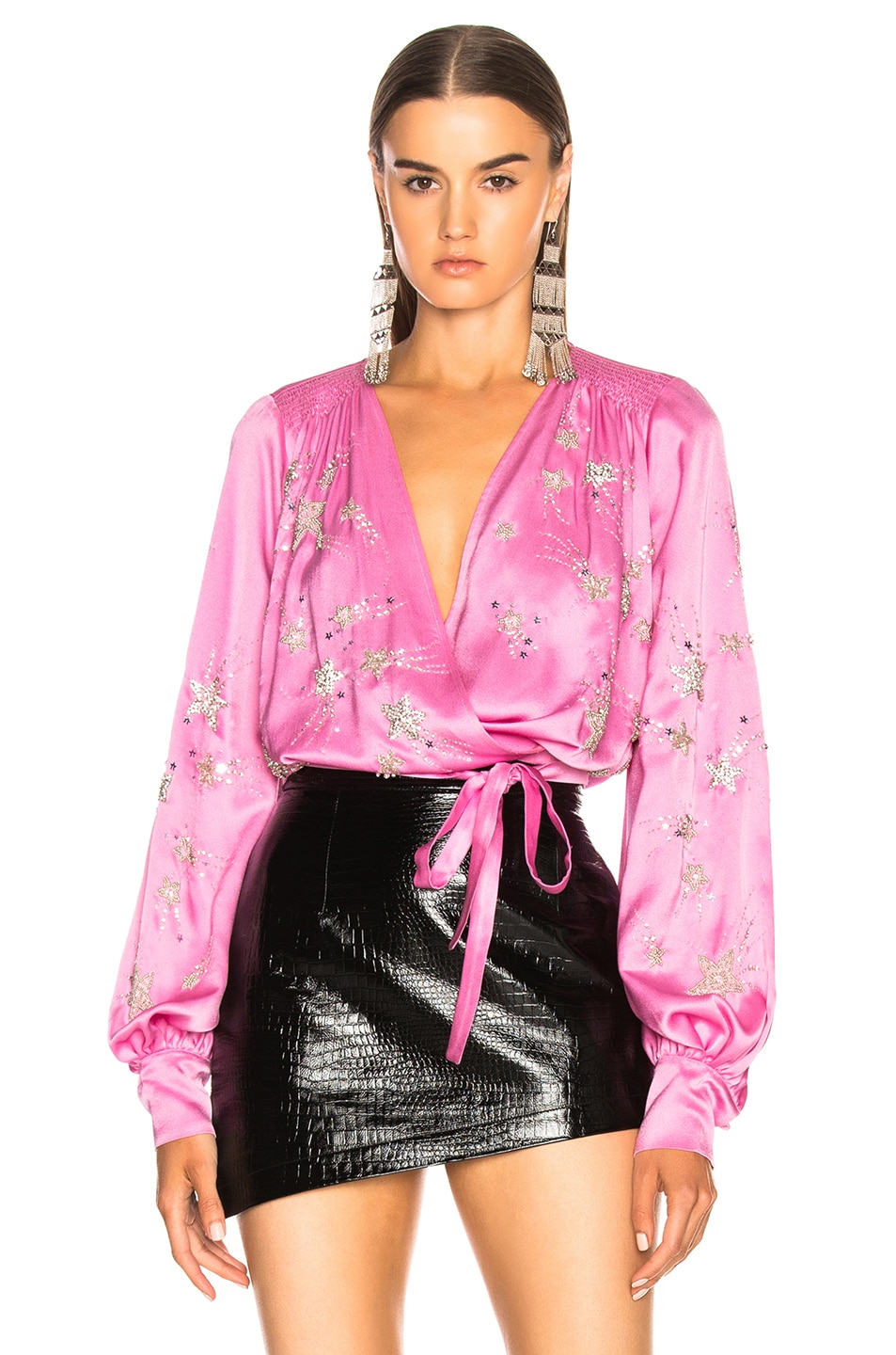 Image 1 of THE ATTICO Embroidered Top in Pink