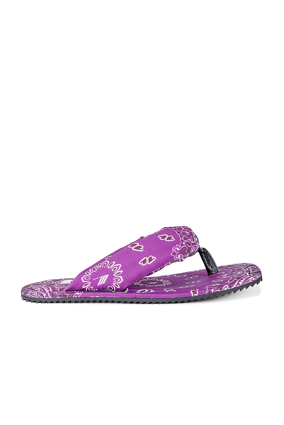 Image 1 of THE ATTICO Bandana Printed Indie Flat Thong Sandal in Violet, Brown, & White
