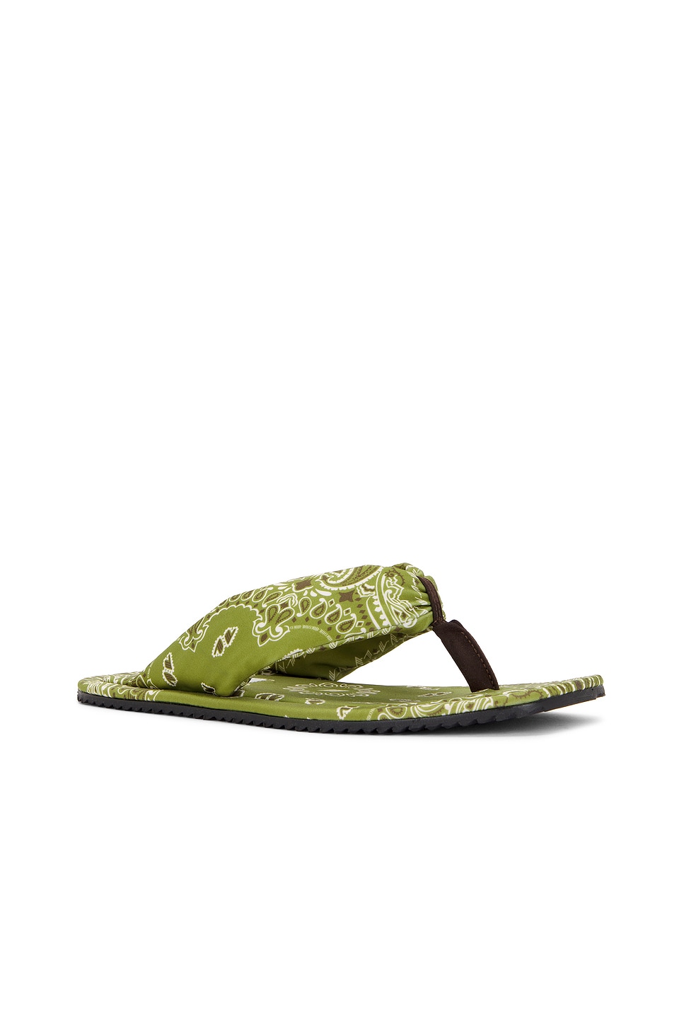 Shop Attico Flip Flop Sandal In Green  Military Green  & White