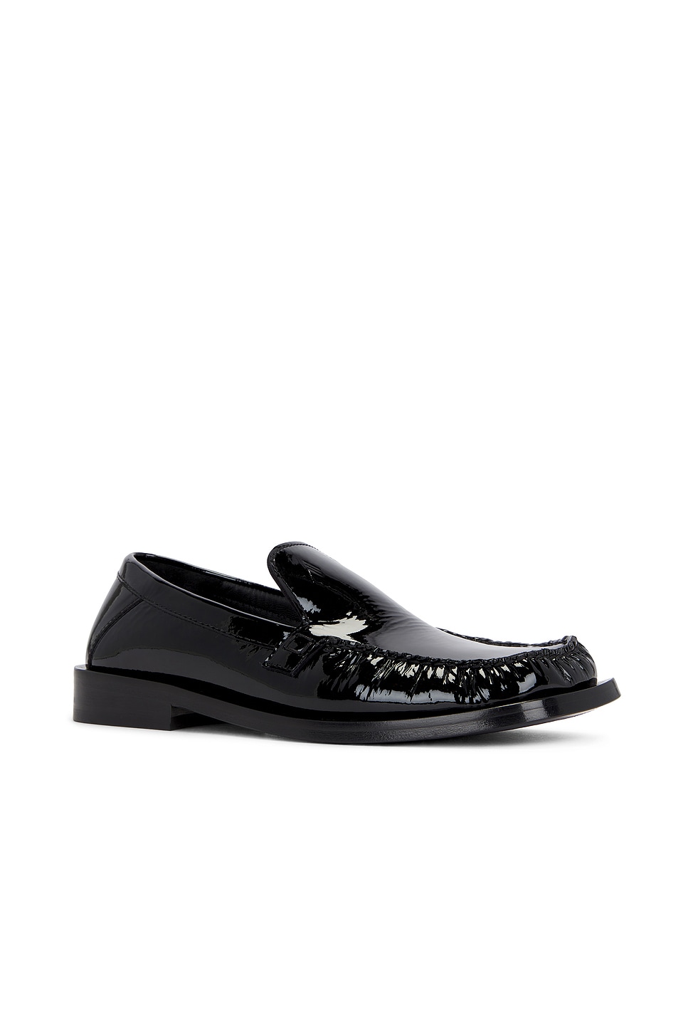 Attico 'charles Patent Leather Loafers In Black