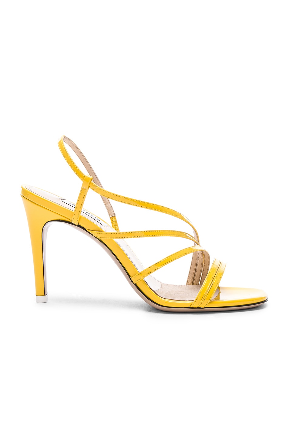 Image 1 of THE ATTICO Patent Leather Baby Sandals in Yellow