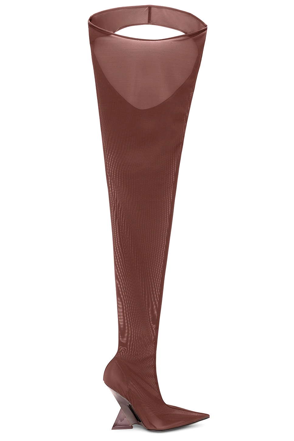 Attico Cheopissima Thigh High Boot In Brown