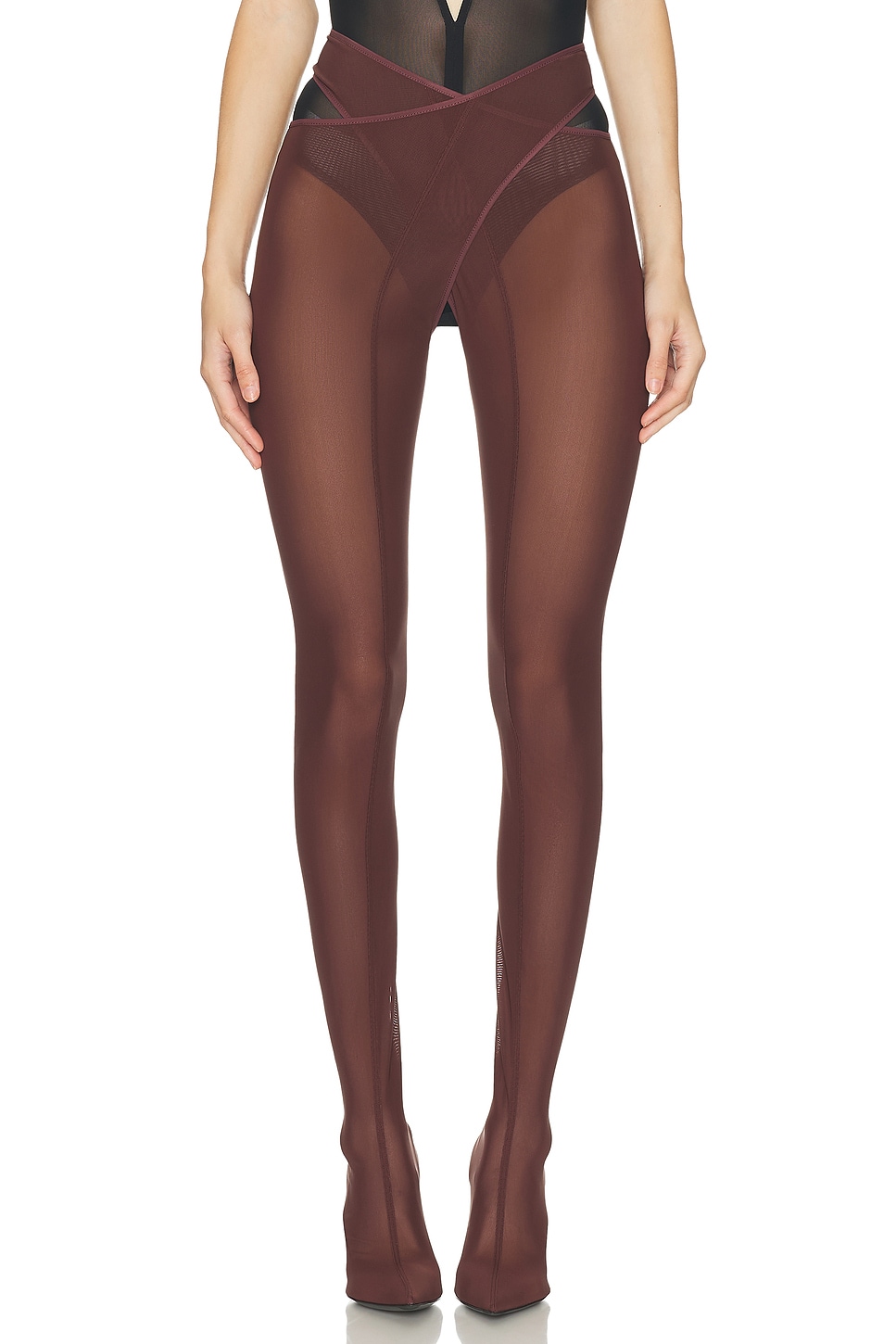 Attico Cheopissima Thigh High Boot In Brown
