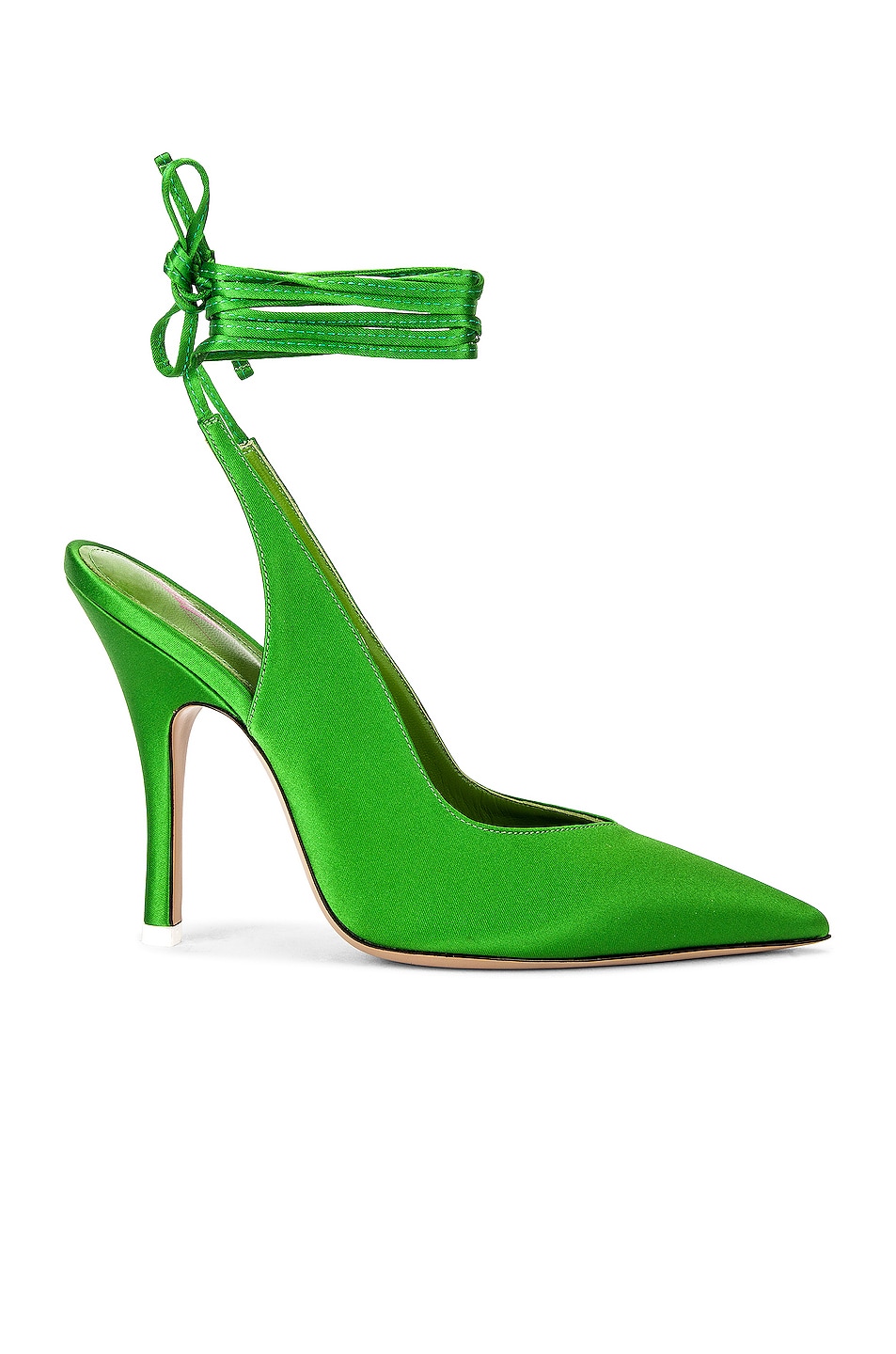 Image 1 of THE ATTICO Lace Up Slingback Heel in Green