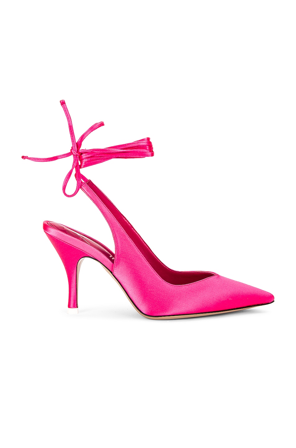 Image 1 of THE ATTICO Lace up Slingback Heel in Strawberry