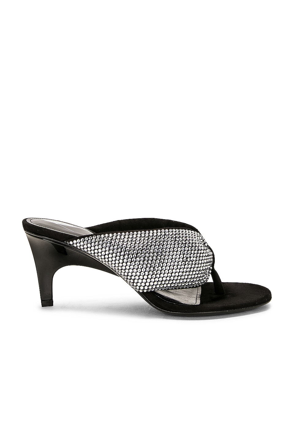 Image 1 of THE ATTICO Rem Sandal In Silver & Black in Silver & Black