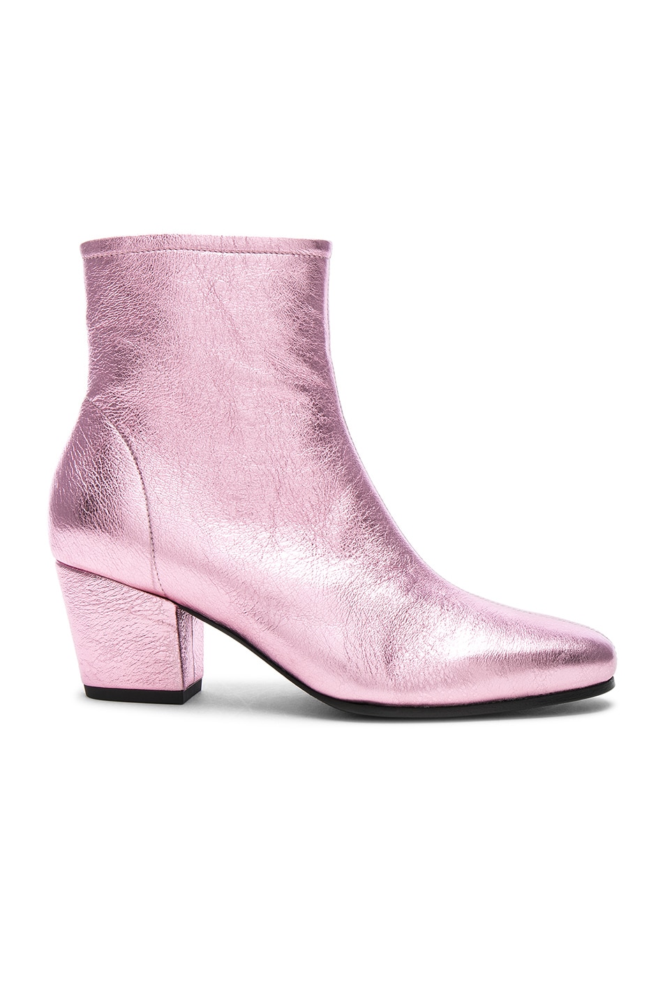 Image 1 of ALEXACHUNG Leather Beatnik Boots in Pink