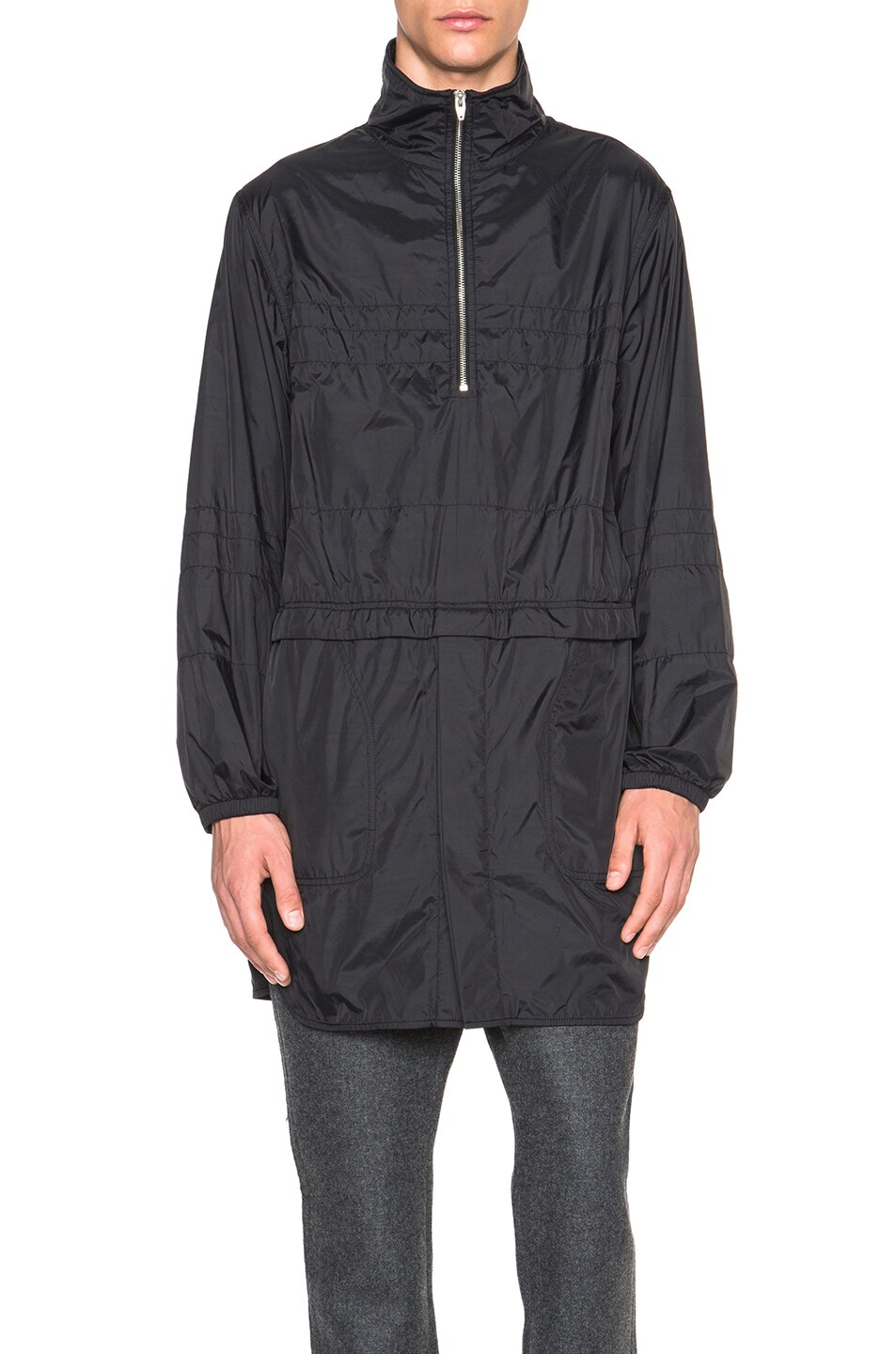 Image 1 of Alexander Wang Quilted Nylon Anorak with Shirt Tail in Matrix