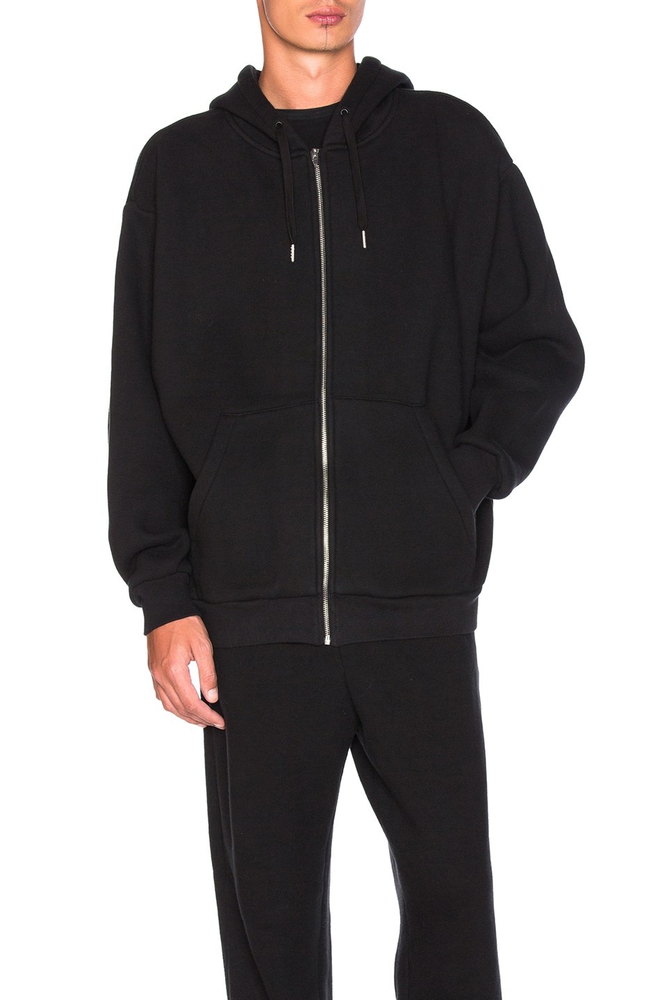 Image 1 of Alexander Wang Oversized Fleece Hoodie in Black