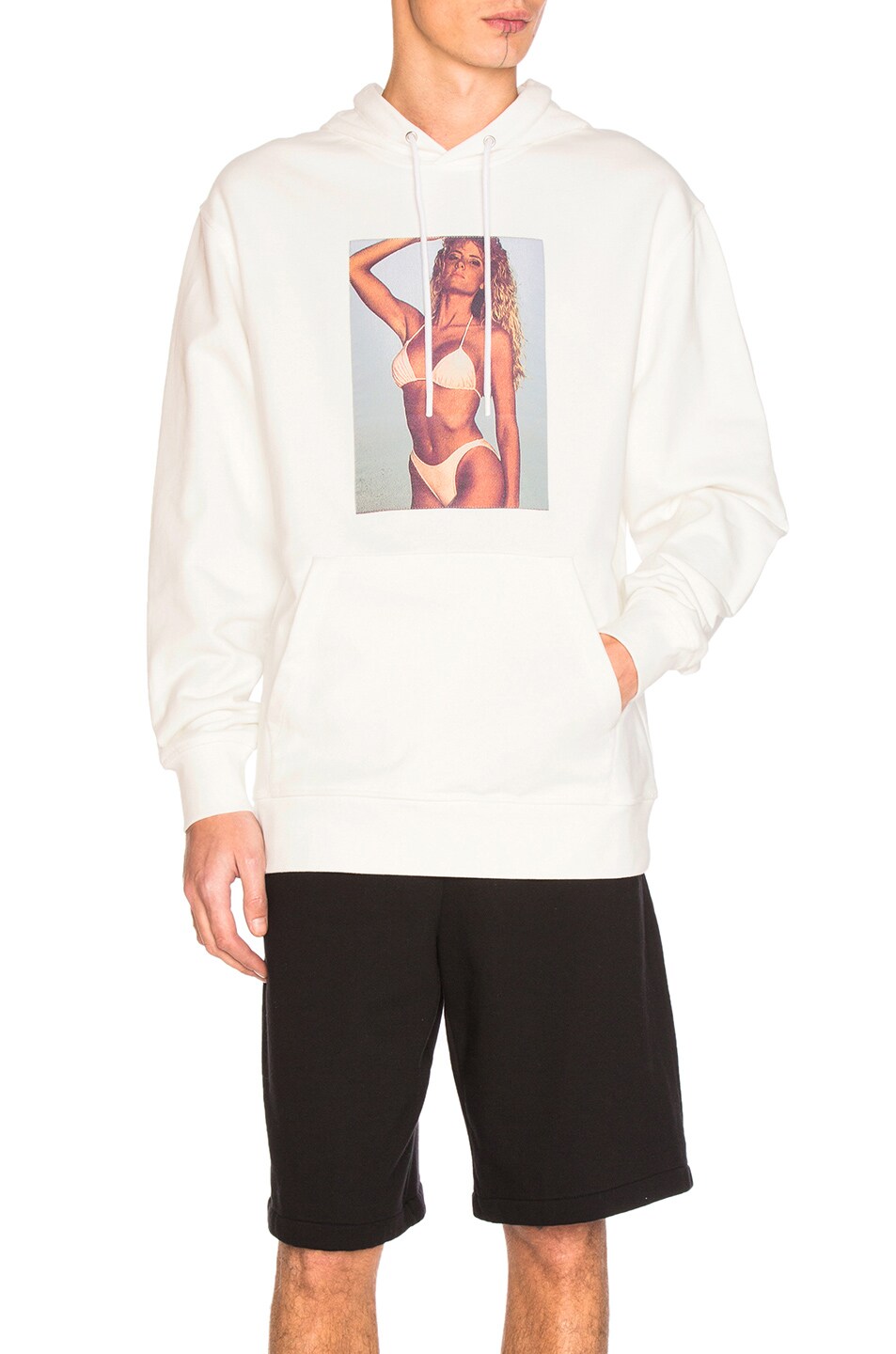 Image 1 of Alexander Wang Hot Babe Hoodie in White