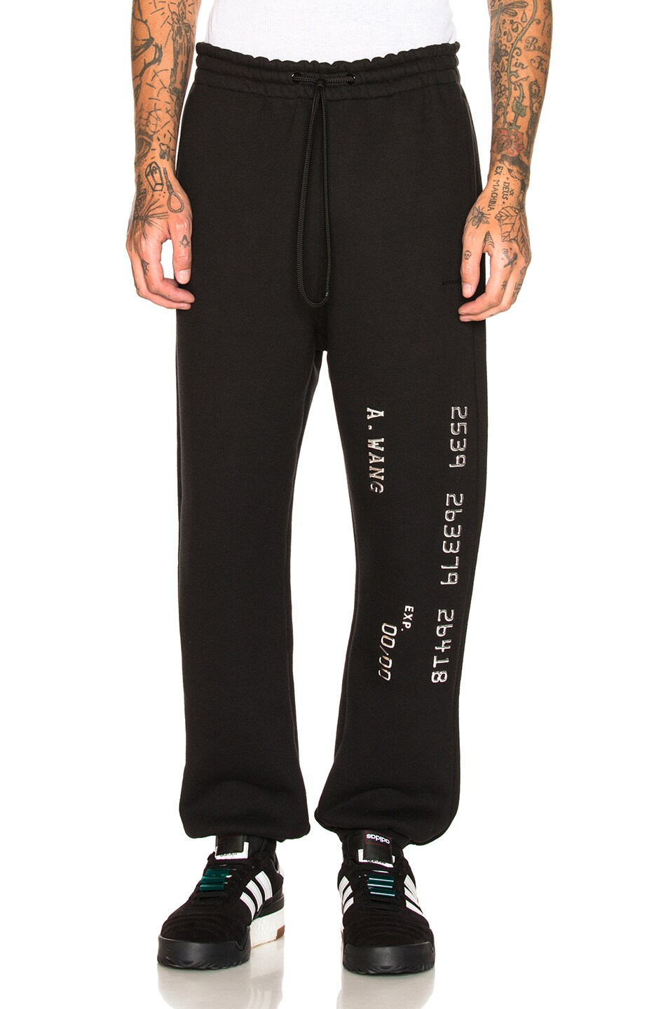 pink alexander wang sweatpants