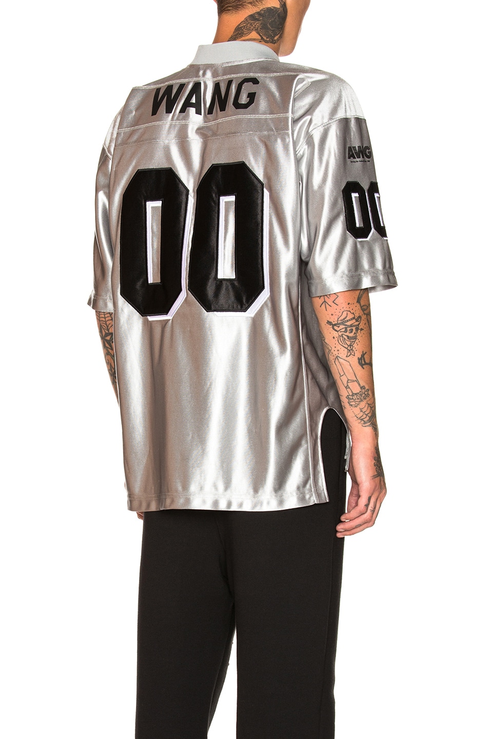 Image 1 of Alexander Wang Football Jersey in Silver