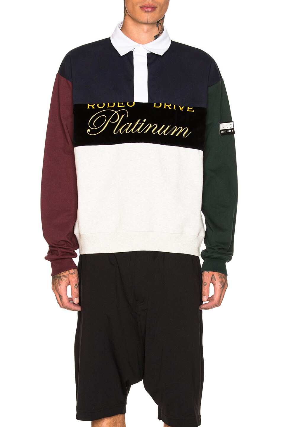 Image 1 of Alexander Wang Platinum Rugby Jersey in Navy