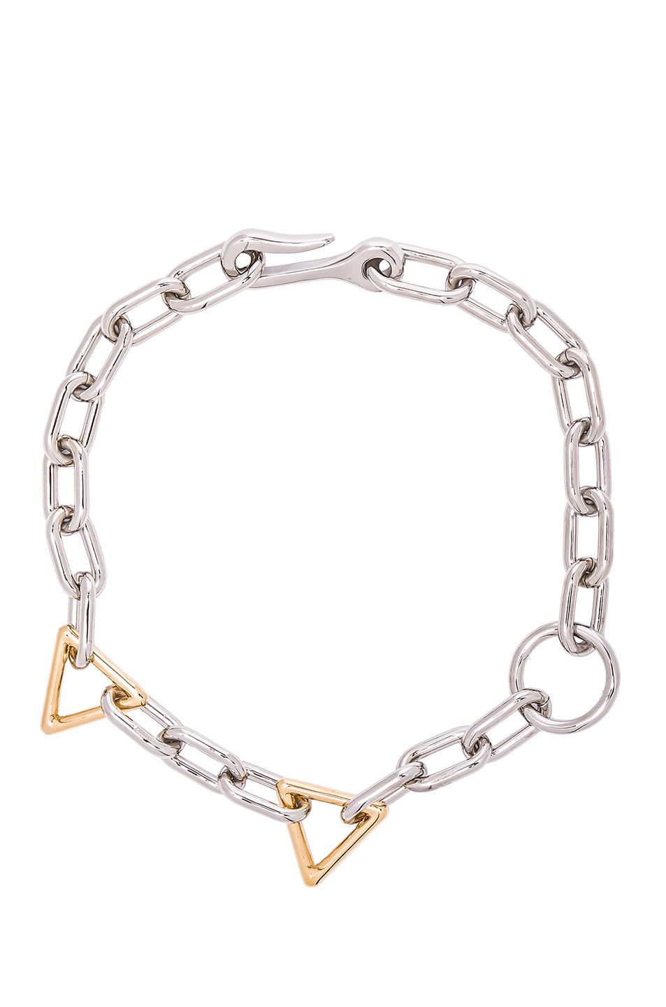 Image 1 of Alexander Wang Mixed Links Necklace in Imitation Rhodium & Yellow