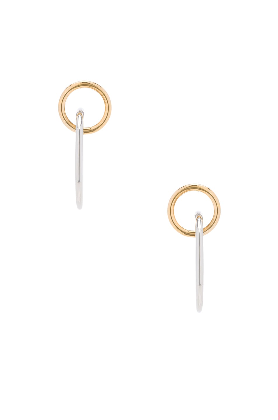 Image 1 of Alexander Wang Triple Hoop Earrings in Silver & Gold