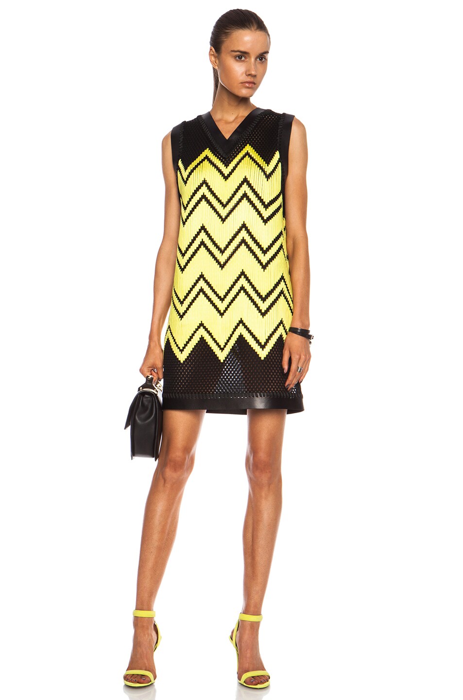 Image 1 of Alexander Wang Shoe Lace Embroidery Poly Dress in Metropolis