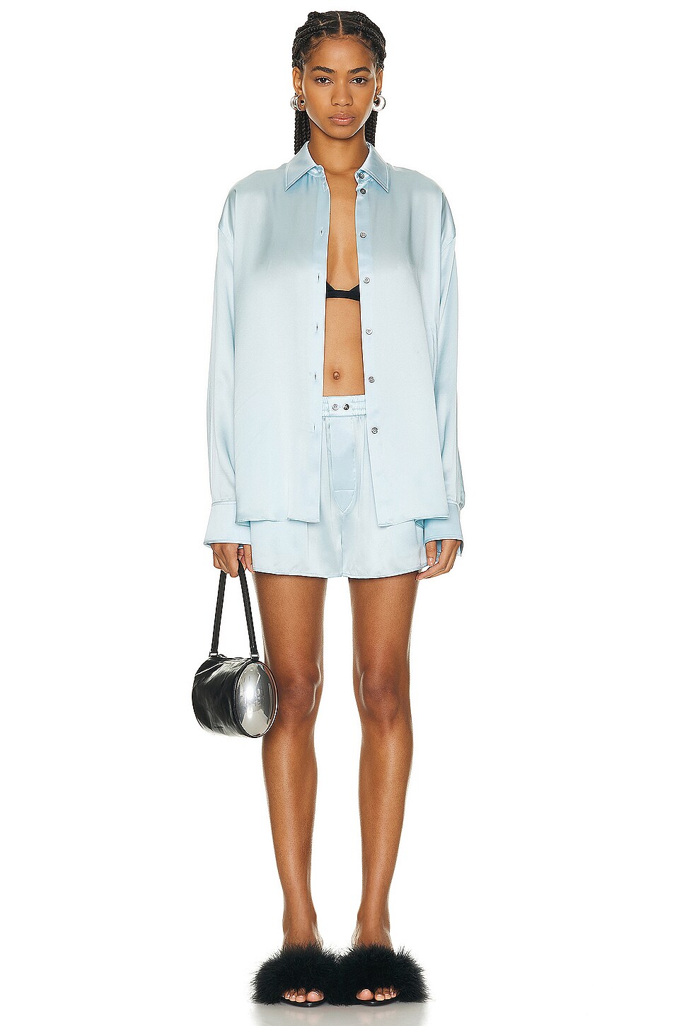 Alexander Wang Boxer Short W/ Tulle Cut Out Back Panel thumbnail