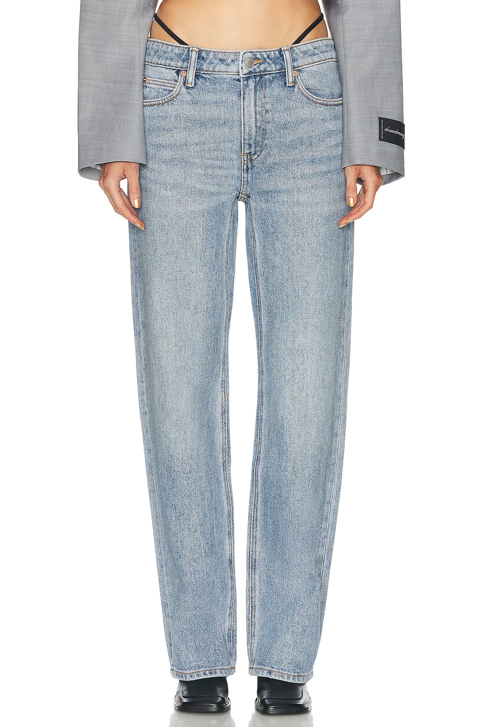 Image 1 of Alexander Wang Wide Leg in Vintage Faded Indigo