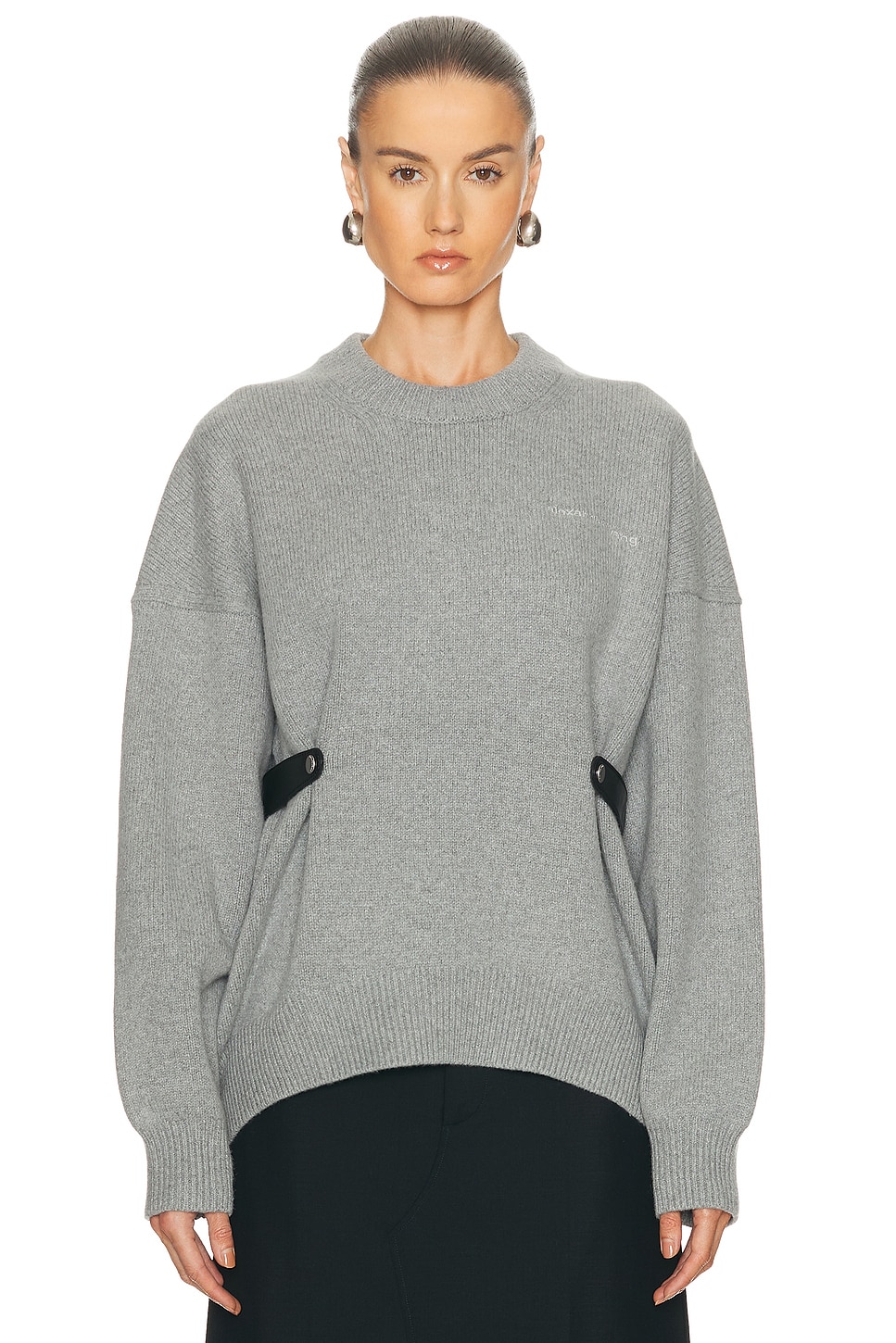 Image 1 of Alexander Wang Crewneck Sweater in Heather Grey