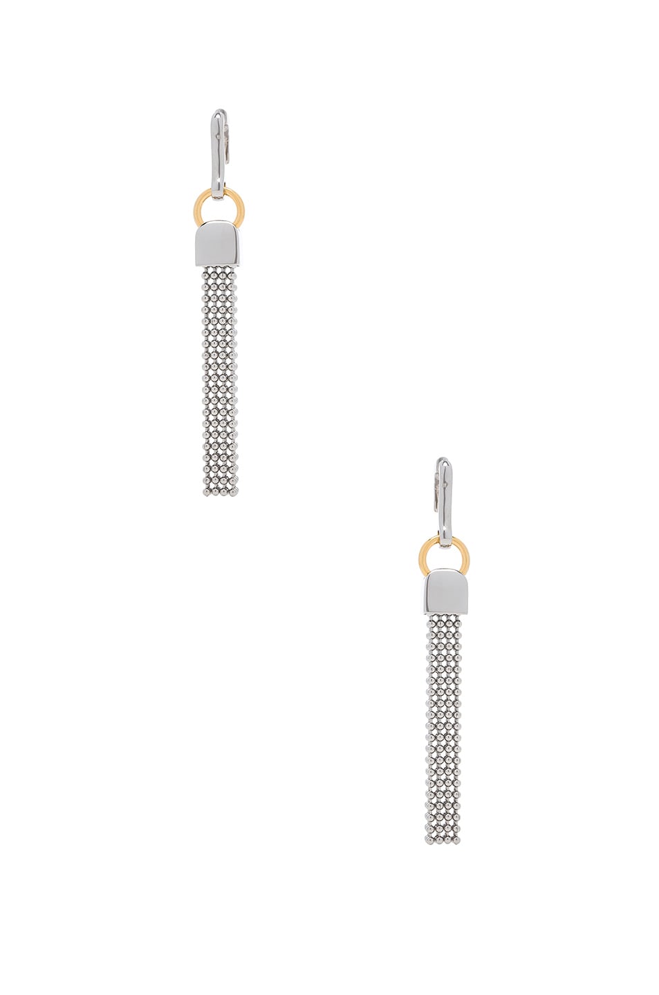 Image 1 of Alexander Wang Ball Chain Earrings in Rhodium