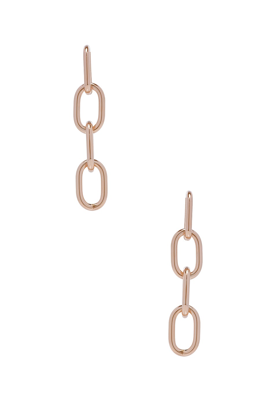 Image 1 of Alexander Wang Pierced Four Link Earrings in Rose Gold