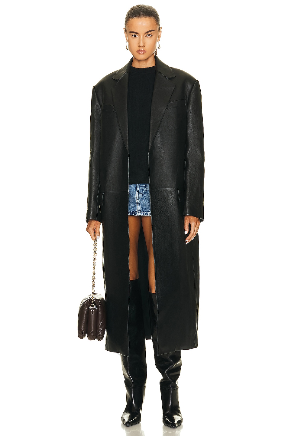 Image 1 of Alexander Wang Tailored Boxy Coat in Black