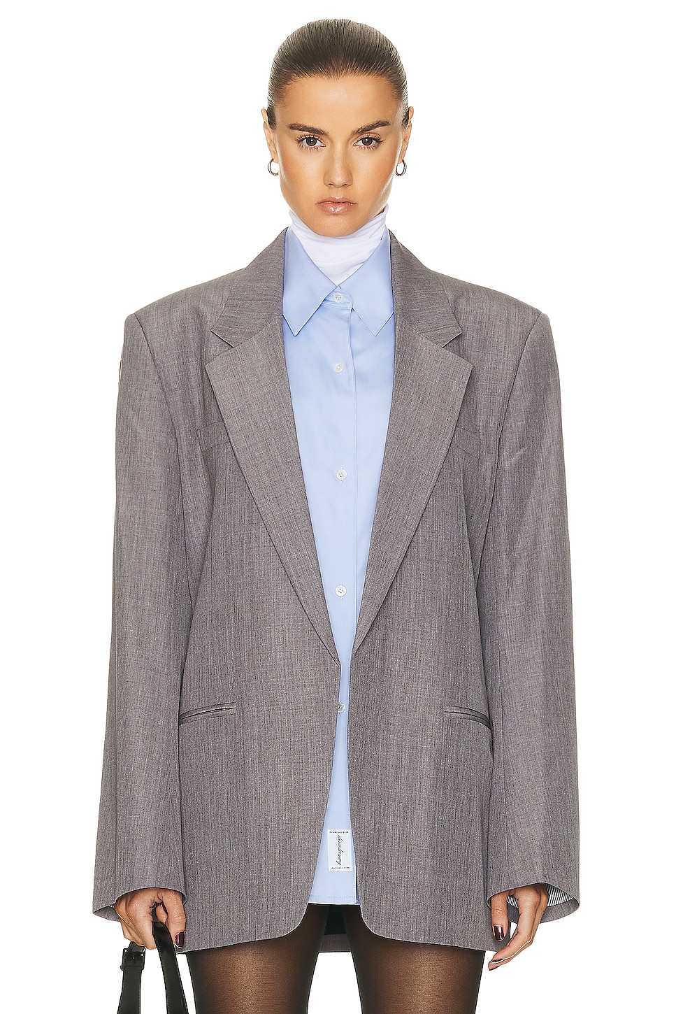 Image 1 of Alexander Wang Oversized Blazer in Grey