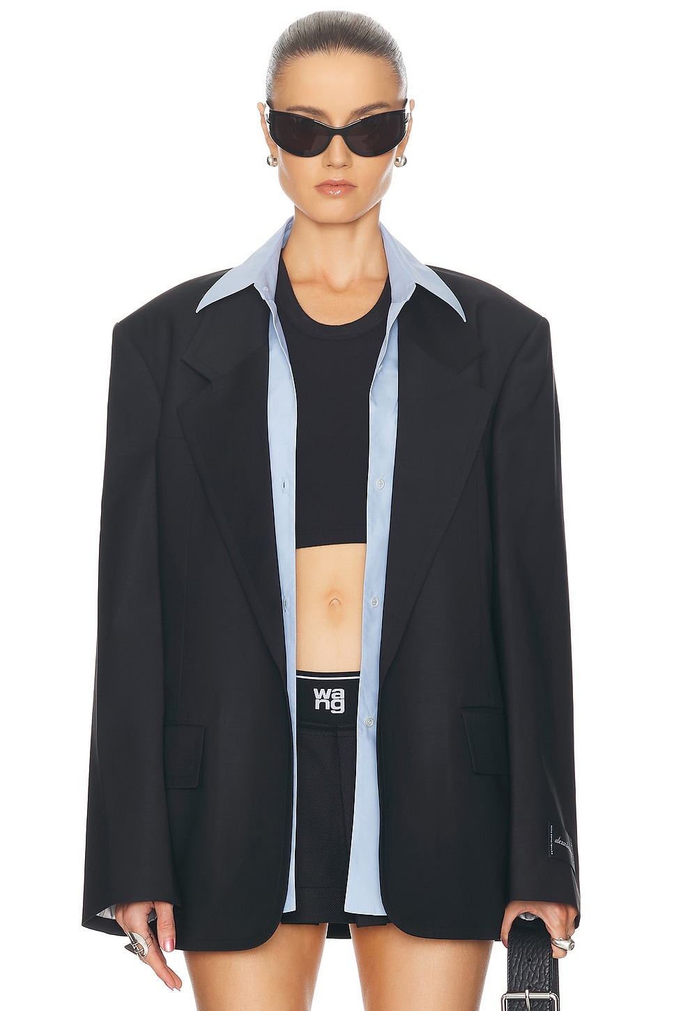 Image 1 of Alexander Wang Oversized Blazer in Black