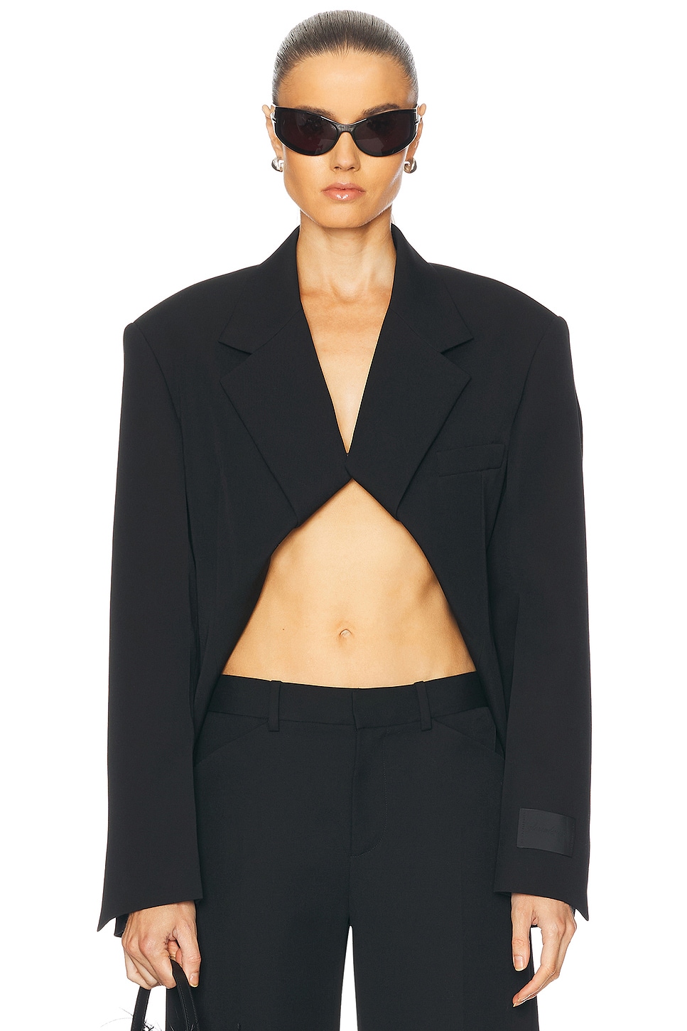 Cropped Blazer in Black