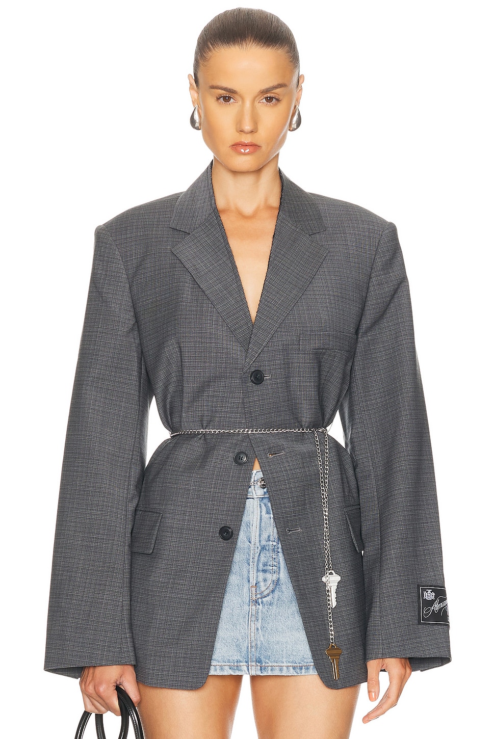 Image 1 of Alexander Wang Tailored Blazer in Dark Grey Melange