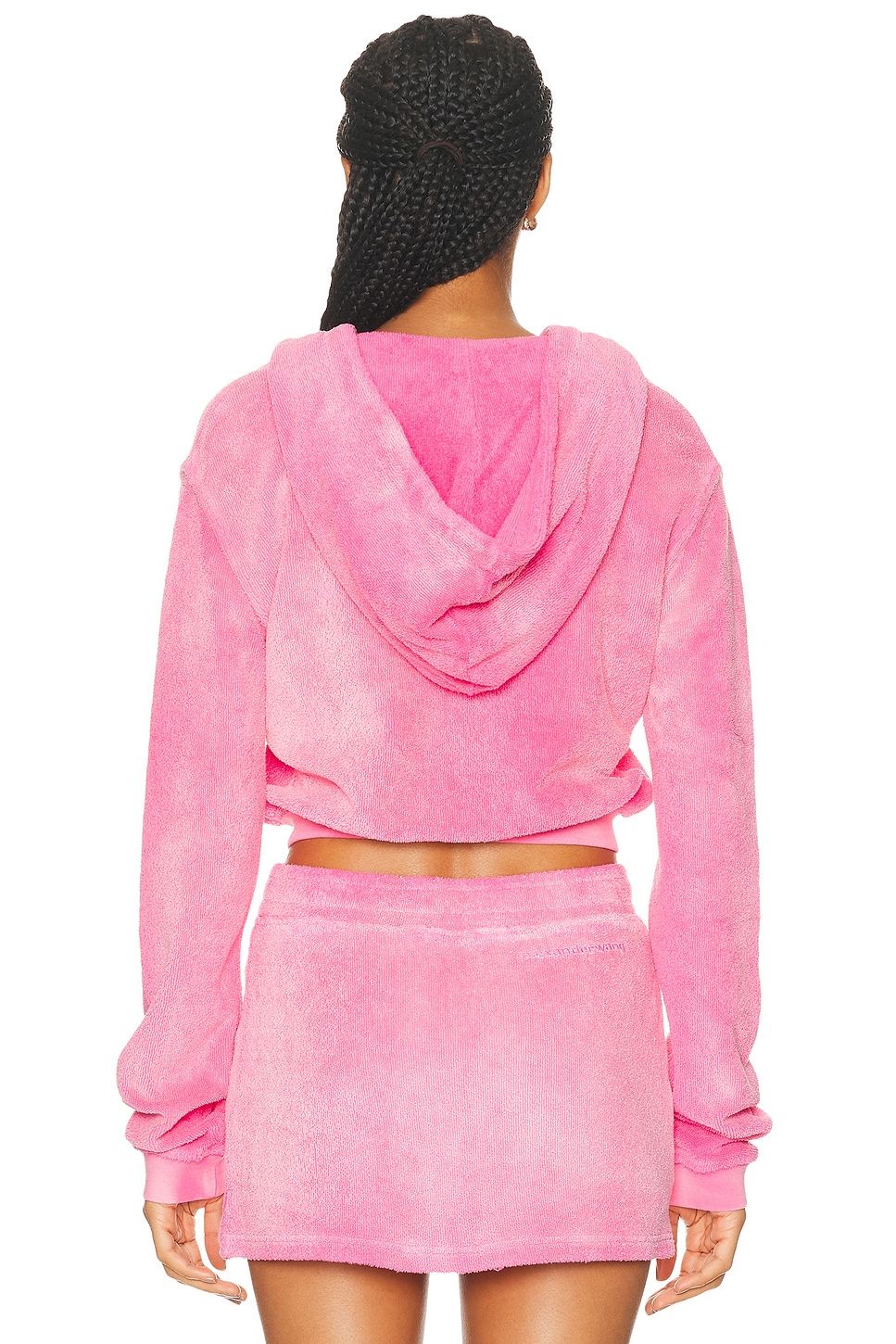 Image 3 of Alexander Wang Shrunken Zip-up Jacket in Washed Lotus