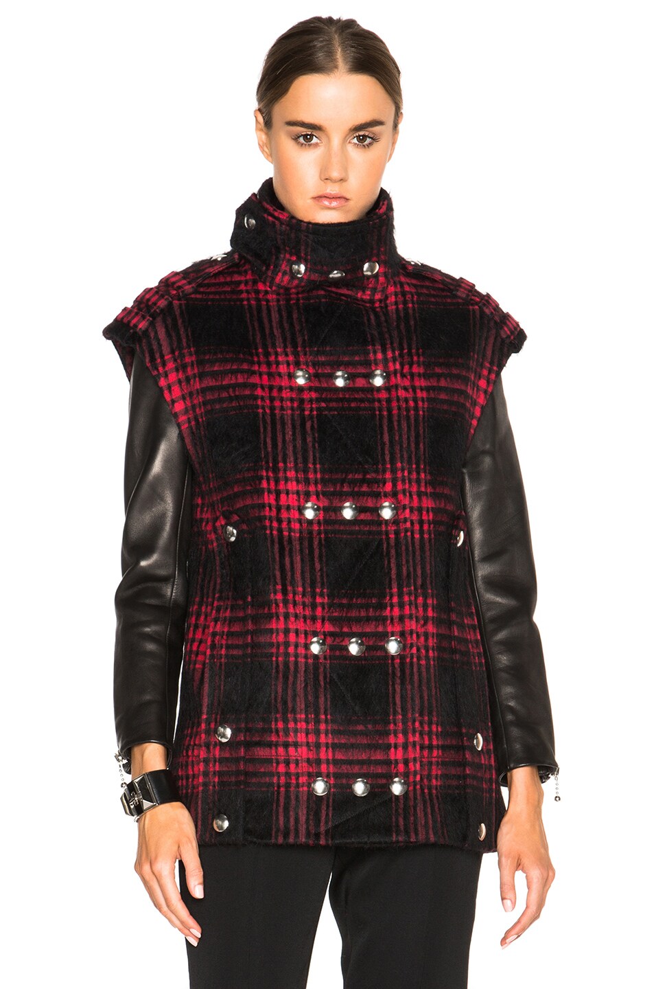 Image 1 of Alexander Wang Brushed Wool Boxy Vest in Siren