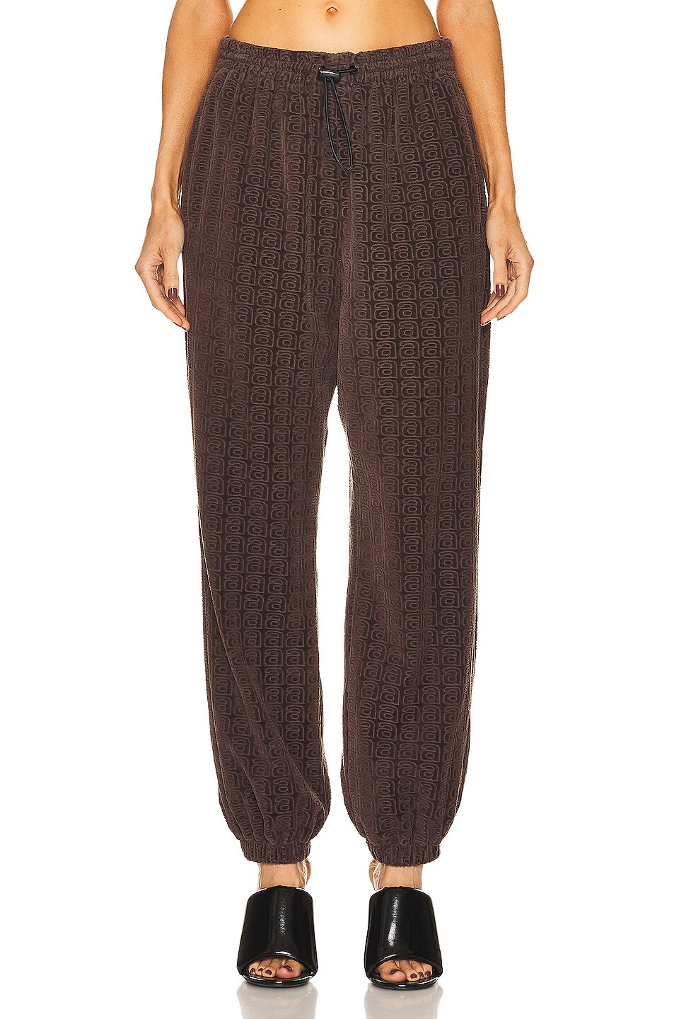 Image 1 of Alexander Wang Velour Track Pant in Cocla