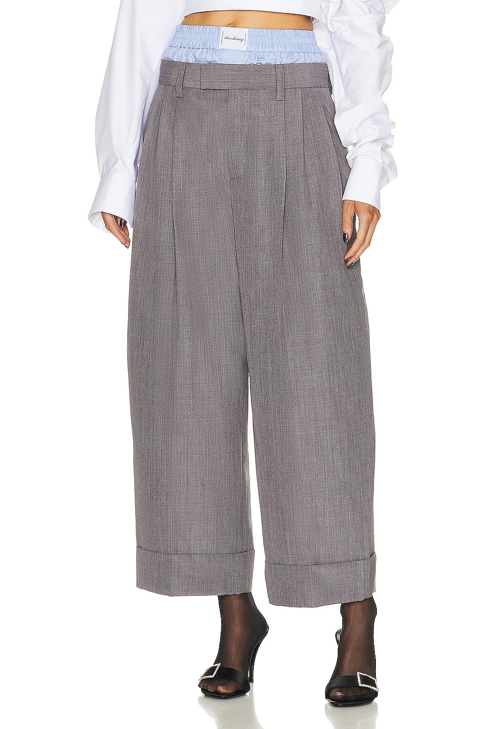 Image 1 of Alexander Wang Tailored Boxer Pant in Grey