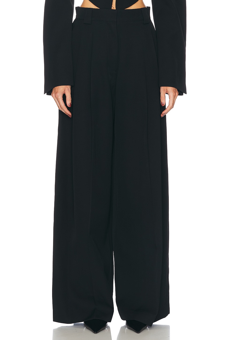 High Waisted Wide Leg Pant in Black